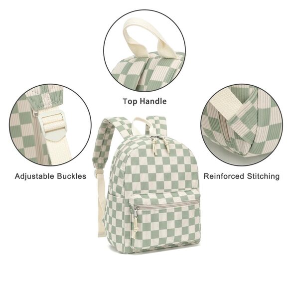 6606 Corduroy Mini Backpack Purse Fashion Small Backpack Casual Daypack main image 5